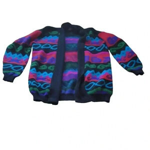JJ Browne Acrylic Cardigan Sweater Vintage Multicolor Sz  LARGE